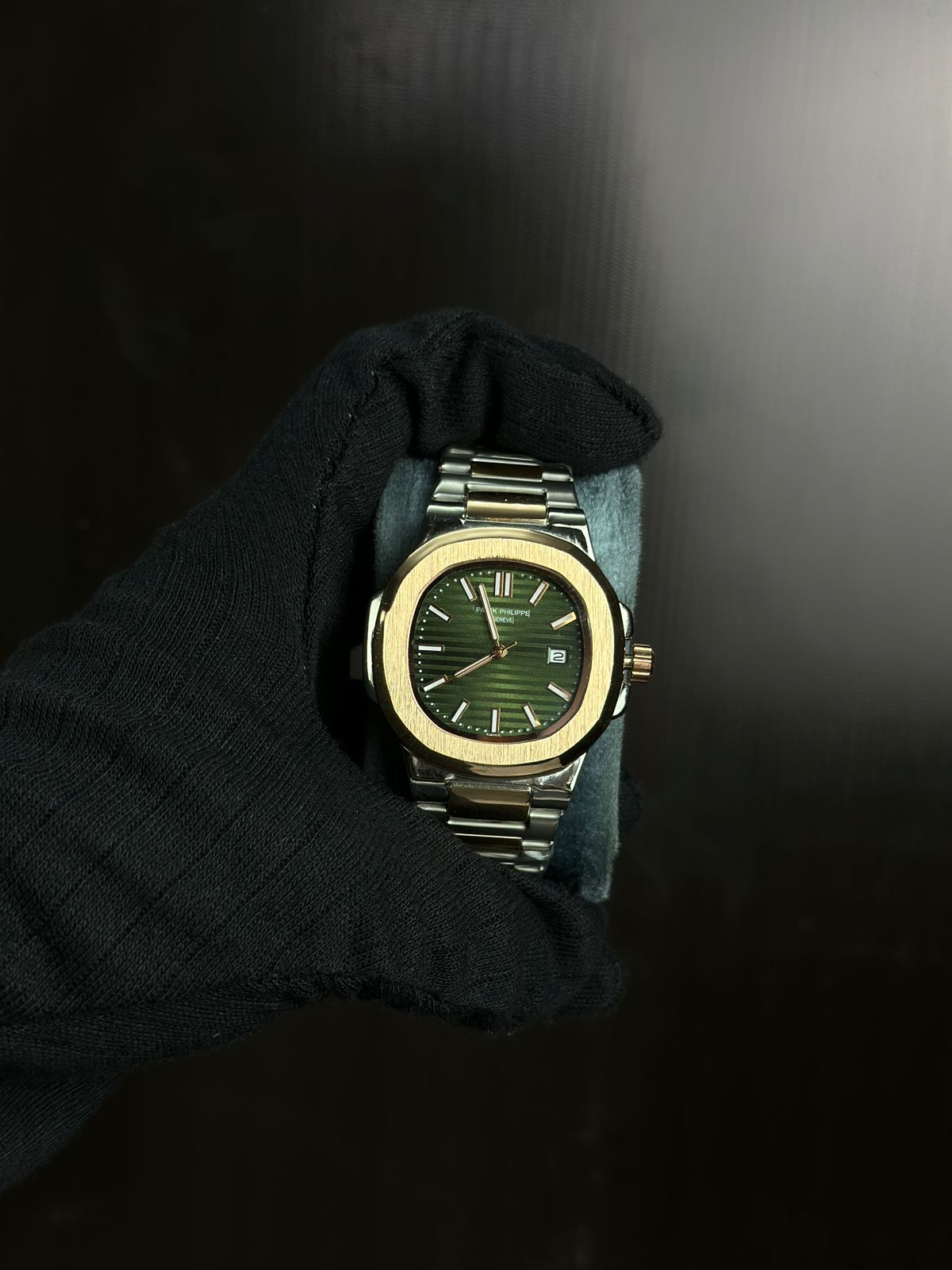 Patek Philippe Nautilus Two-Tone Green Dial Watch
