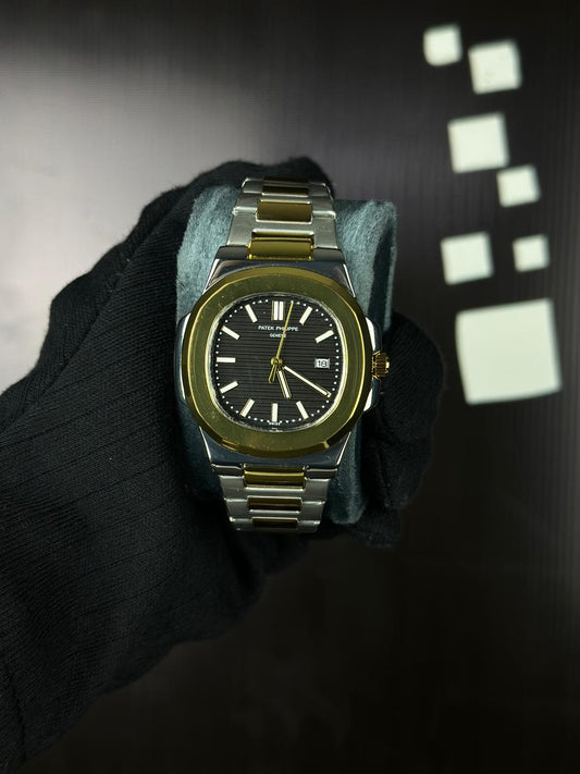 Patek Philippe Nautilus Two-Tone (Gold Bezel – Replica)